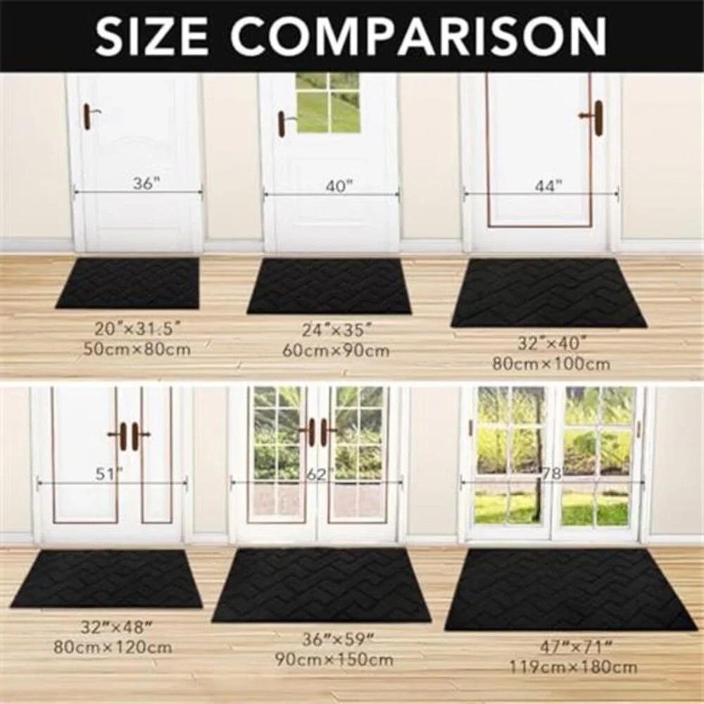 Non Slip Indoor Outdoor Doormat Washable Entryway Floor Mat Rug